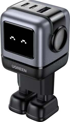 Photo de Chargeur secteur Ugreen Nexode Uno 2x USB-C + 1x USB-A 65W (Noir/Gris)