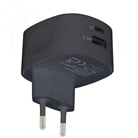 Photo de Chargeur secteur universel Sweex 2x ports USB Type C 3,4A (Noir)