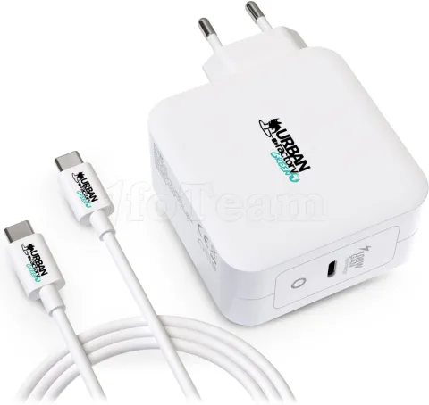 Photo de Chargeur secteur Universel Urban Factory USB-C - 100W (Blanc)