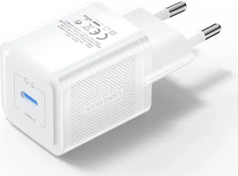 Photo de Chargeur secteur Vention GaN 1 port USB-C 20W (Blanc)