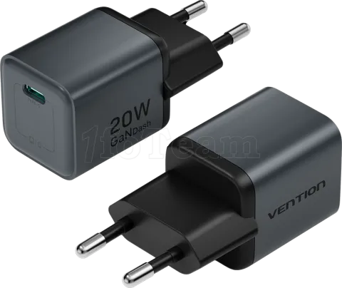 Photo de Chargeur secteur Vention USB-C 20W (Noir)