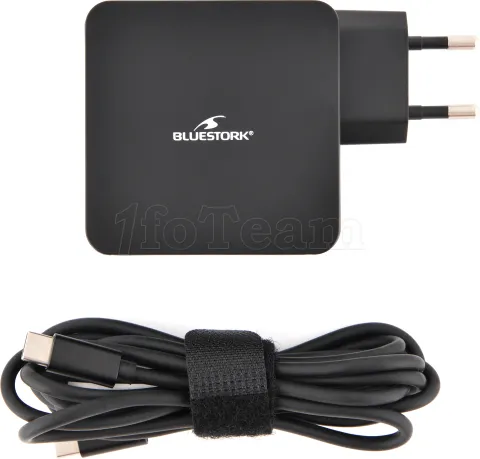 Photo de Chargeur universel Bluestork pour ordinateur portable 45W - USB Type C