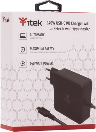 Photo de Chargeur universel Itek GaN USB-C pour ordinateur portable 140W