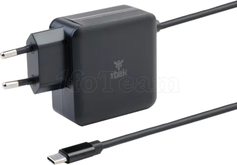 Photo de Chargeur universel Itek Super Slim pour ordinateur portable 65W (USB-C)