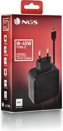 Photo de Chargeur universel NGS pour ordinateur portable 45W (USB Type C)