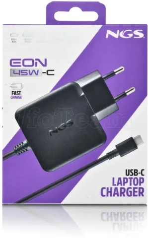 Photo de Chargeur universel NGS pour ordinateur portable Eon 45W (USB Type C)