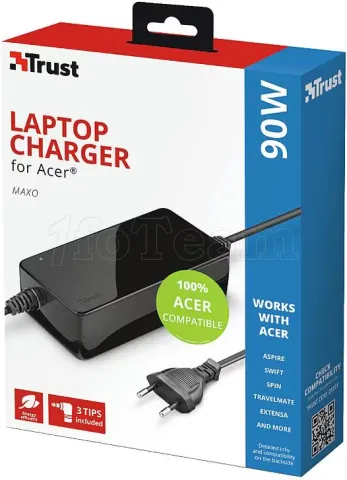 Photo de Chargeur universel Trust Maxo Acer 90W - 3 embouts