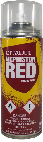 Photo de Citadel Bombe sous-couche - Aérosol Mephiston Red (400mL)