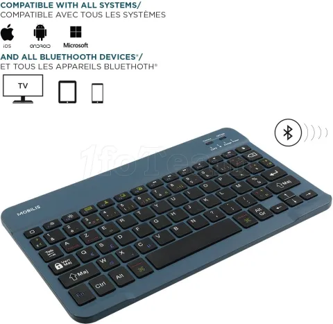 Photo de Clavier Bluetooth Mobilis (Bleu)