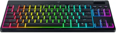 Photo de Clavier filaire Gamer mécanique (Razer Orange) Razer BlackWidow V4 Low-profile Tenkeyless HyperSpeed RGB (Noir)