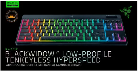Photo de Clavier filaire Gamer mécanique (Razer Orange) Razer BlackWidow V4 Low-profile Tenkeyless HyperSpeed RGB (Noir)