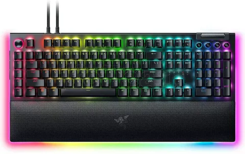Photo de Clavier filaire Gamer mécanique (Razer Yellow) Razer BlackWidow V4 Pro RGB (Noir)