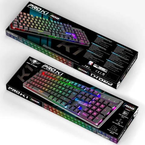 Photo de Clavier filaire Gamer Spirit Of Gamer Pro-K1 RGB (Noir)