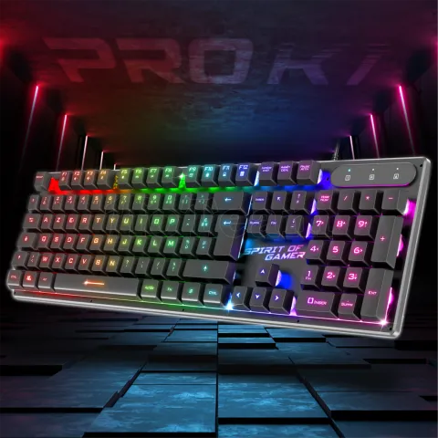 Photo de Clavier filaire Gamer Spirit Of Gamer Pro-K1 RGB (Noir)