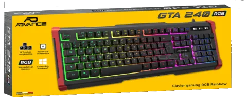 Photo de Clavier Gamer Advance GTA 240 RGB (Noir)