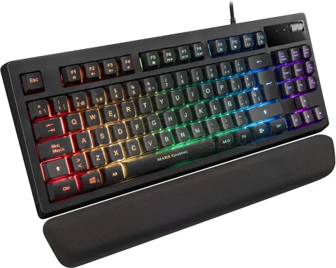 Photo de Clavier Gamer Mars Gaming MKAX RGB (Noir/Blanc)