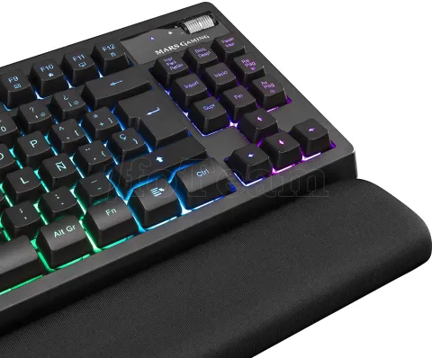 Photo de Clavier Gamer Mars Gaming MKAX RGB (Noir/Blanc)