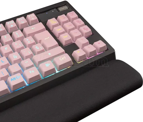 Photo de Clavier Gamer Mars Gaming MKAX RGB (Noir/Rose)