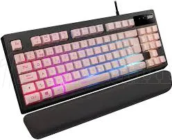 Photo de Clavier Gamer Mars Gaming MKAX RGB (Noir/Rose)