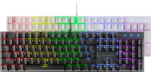 Photo de Clavier Gamer mécanique (Blue Switch) Mars Gaming MK422 RGB (Noir)