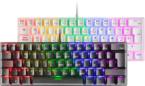 Photo de Clavier Gamer mécanique (Brown Switch) Mars Gaming MK60 RGB (Noir)