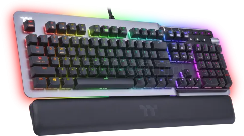 Photo de Clavier Gamer mécanique (Cherry MX Silver) Thermaltake Argent K5 RGB (Argent)