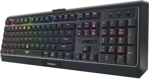 Photo de Clavier Gamer mécanique (Gamdias Blue Low Profile) Gamdias Hermes P3 RGB (Noir)