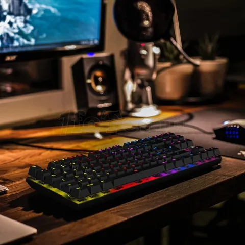 Photo de Clavier Gamer mécanique Nova Gaming TKL RGB (Noir)