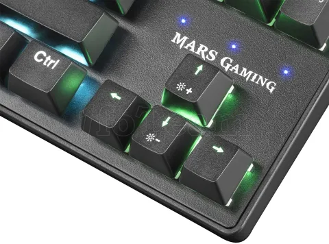 Photo de Clavier Gamer mécanique (Outemu Blue Switch) Mars Gaming MKXTKL RGB (Noir)