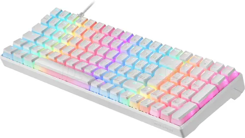 Photo de Clavier Gamer mécanique (Outemu Brown Switch) Mars Gaming MKUltra RGB (Blanc)