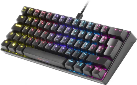 Photo de Clavier Gamer mécanique (Outemu Pro Blue) Mars Gaming MK Mini RGB (Noir)