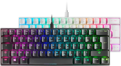 Photo de Clavier Gamer mécanique (Outemu Pro Blue) Mars Gaming MK Mini RGB (Noir)