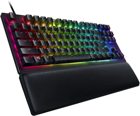 Photo de Clavier Gamer mécanique (Razer Optical Switch Purple) Razer Huntsman V2 TKL RGB (Noir)