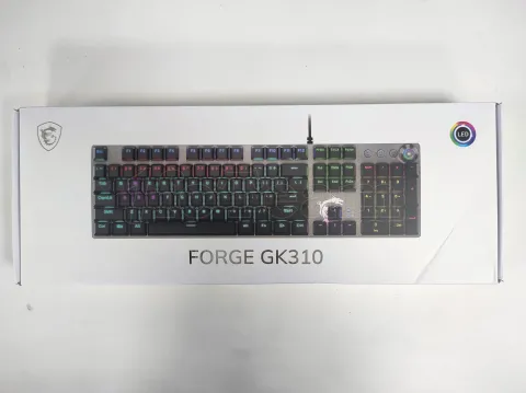 Photo de Clavier Gamer mécanique (Red Switch) MSI Forge GK310 RGB (Noir) - SN : OS18ZA801500010447005012 - ID : 221410 <br>