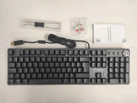 Photo de Clavier Gamer mécanique (Red Switch) MSI Forge GK310 RGB (Noir) - SN : OS18ZA801500010447005012 - ID : 221410 <br>