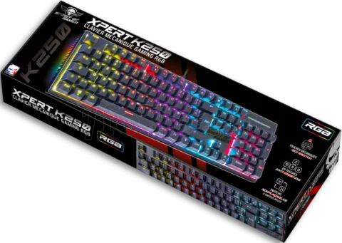 Photo de Clavier Gamer mécanique (Red switch) Spirit of Gamer Xpert K250 RGB (Noir)