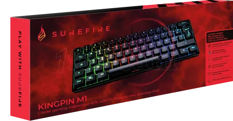 Photo de Clavier Gamer mécanique (Red Switch) Verbatim SureFire KingPin M1 RGB (Noir)