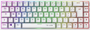 Photo de Clavier Gamer mécanique sans fil The G-Lab Keyz Titanium TKL RGB (Blanc)