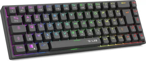 Photo de Clavier Gamer mécanique sans fil The G-Lab Keyz Titanium TKL RGB (Noir)