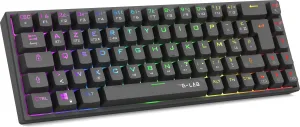 Photo de Clavier Gamer mécanique sans fil The G-Lab Keyz Titanium TKL RGB (Noir)