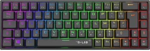 Photo de Clavier Gamer mécanique sans fil The G-Lab Keyz Titanium TKL RGB (Noir)