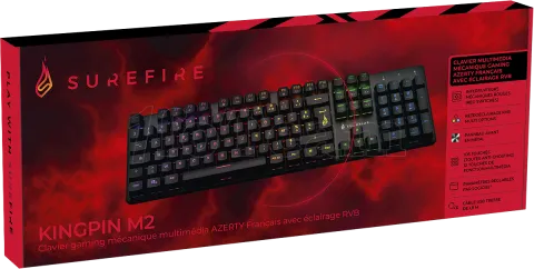 Photo de Clavier Gamer mécanique Verbatim SureFire KingPin M2 RGB (Noir)