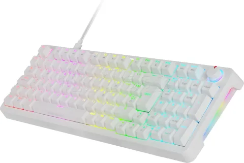 Photo de Clavier Gamer mécanique (Yellow Switch) Mars Gaming MKPro RGB (Blanc)