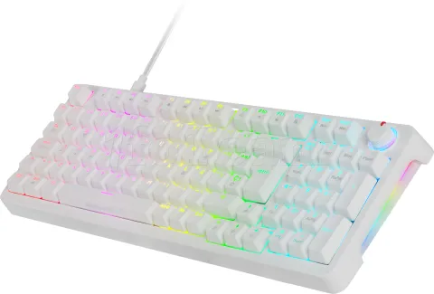 Photo de Clavier Gamer mécanique (Yellow Switch) Mars Gaming MKPro RGB (Blanc)