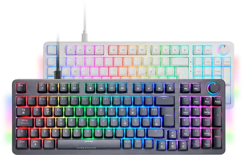 Photo de Clavier Gamer mécanique (Yellow Switch) Mars Gaming MKPro RGB (Noir)