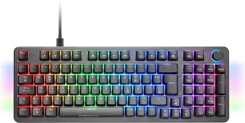 Photo de Clavier Gamer mécanique (Yellow Switch) Mars Gaming MKPro RGB (Noir)