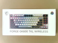 Photo de Clavier Gamer sans fil Bluetooth mécanique MSI Forge GK600 TKL RGB (Blanc/Noir) -SN S1143FRP01HH910528000556 - ID 223499