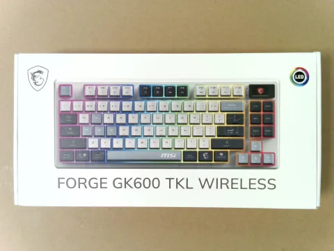 Photo de Clavier Gamer sans fil Bluetooth mécanique MSI Forge GK600 TKL RGB (Blanc/Noir) -SN S1143FRP01HH910528000556 - ID 223499