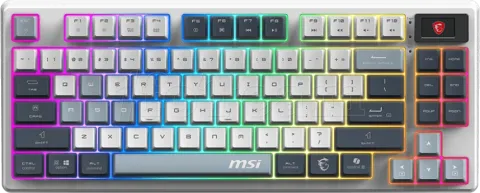 Photo de Clavier Gamer sans fil Bluetooth mécanique MSI Forge GK600 TKL RGB (Blanc/Noir)