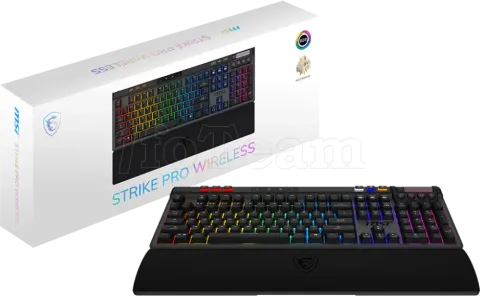 Photo de Clavier Gamer sans fil Bluetooth mécanique MSI Strike Pro Silent RGB (Noir)